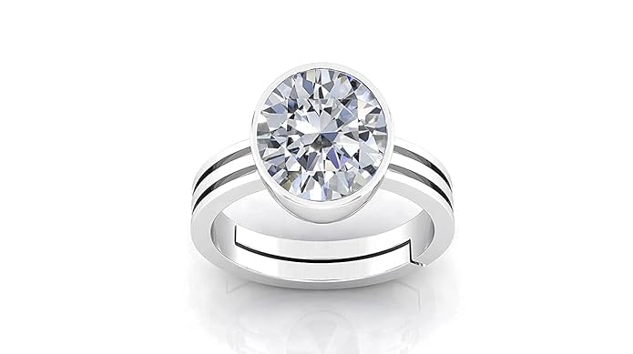 Bague zircon diamant américain 12.30 carats en pierre éclatante de haute joaillerie