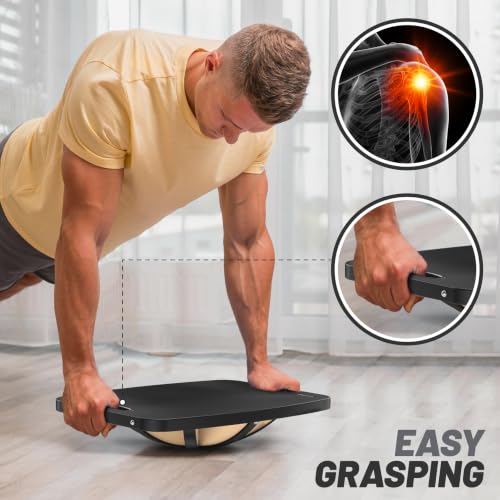 Image of Advanced Wood Balance Board, Table Balance Board, Office Swing Board, for Physical Therapy, Fast Fitness Training and Outdoor Sports Balance Training Device
