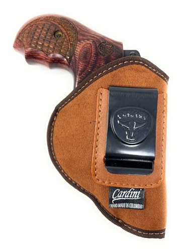 Cardini Leather - IWB/OWB Ultra Soft Nylon Holsters for Concealed Carry - for S&W J Frame, S&W Models 442, 642, for Airweight 637, 638, 640 - and Other Snub Nose Revolvers in .38 Special - BRRH