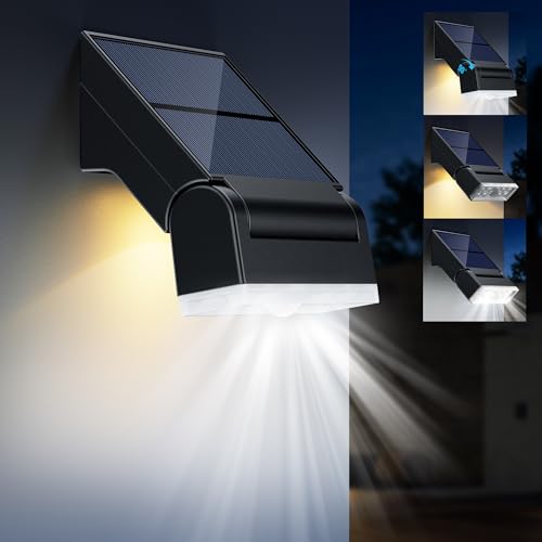 Solarlampen für Außen mit Bewegungsmelder, 90° Winkelverstellung Superhelle IP65 Wasserdichte Solar Aussenleuchte Sicheres Nachtlicht für Garten Garage Wandleuchte Solarlampen für Außen mit Bewegungsmelder, 90° Winkelverstellung Superhelle IP65 Wasserdichte Solar Aussenleuchte Sicheres Nachtlicht für Garten Garage Wandleuchte