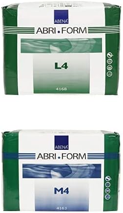 Bundle of Abena Abri-Form Comfort Level 4, Large, 12 Count + Abena Abri-Form Comfort, Level 4, Medium, 14 Count