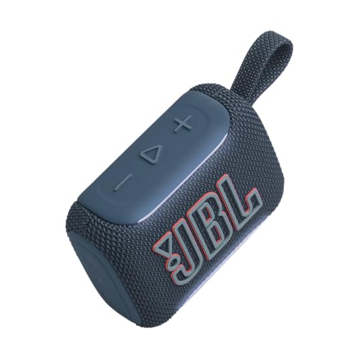 Image of JBL Go 5 Portable Bluetooth Speaker with Pro Sound & Deep Bass, Ambient Edge Lighting, Upto 10 Hours Playtime, IP68 Waterproof, AirTouch Pairing, Auracast, USB-C Lossless Audio (Blue)