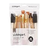 KINGART 25. Pc Mixed Media Value Brush Set