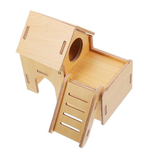 CIYODO 小さなハムスターケージ フェレットケージ ハムスターの隠れ家の生息地 ねずみ ハムスターの囲い ハムスターのケージの装飾 犬車ハンモック 猫のおもちゃ モルモットミニケージ 木製