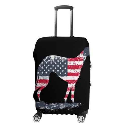 Greyhound Dog Flag Luggage Covers Washable Travel Suitcase