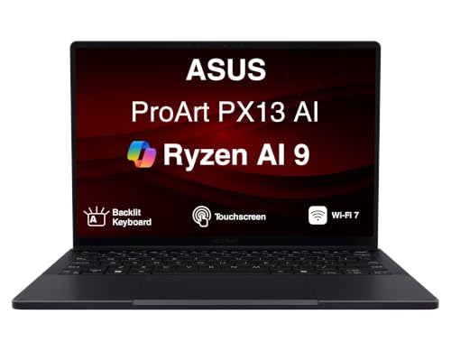 Image of ME2 Customized ASUS ProArt PX13 AI Gaming 2-in-1 Laptop | 13.3 inch Touchscreen AMOLED 2.8K Display (AMD Ryzen AI 9 HX 370, 32GB LPDDR5X, 1TB, 2TB PCIe SSD, Bluetooth 5.4, Win 11 Pro)