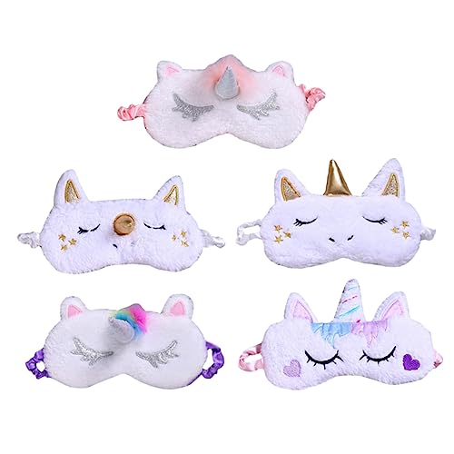 Masque de sommeil licorne occultant et lavable en peluche douce pour voyage