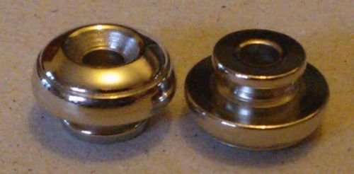 Set 2 Reggicinghia Strap Pin A Funghetto Per Chitarra E Basso, Cromati, Con Viti