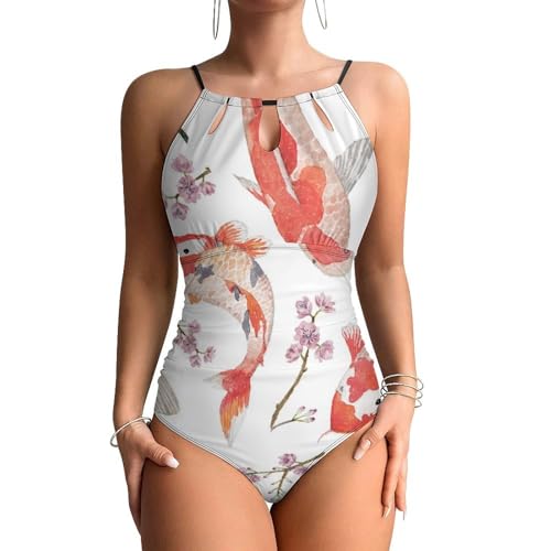 Maillot de bain une pièce luxe Poisson Rouge l'élégance d'un monokini sculptant premium