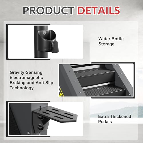 Fitvids Stair Stepper Machine, Commercial Grade Stair Climber with 15 Resistance Levels, Continuous Stair Stepping Machine for Cardio and Lower Body Workouts, LED Screen, Exercise Machine for Home Gym - Image 5