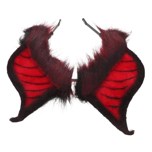Oreilles de chauve-souris en peluche Healvian pour coiffure Halloween