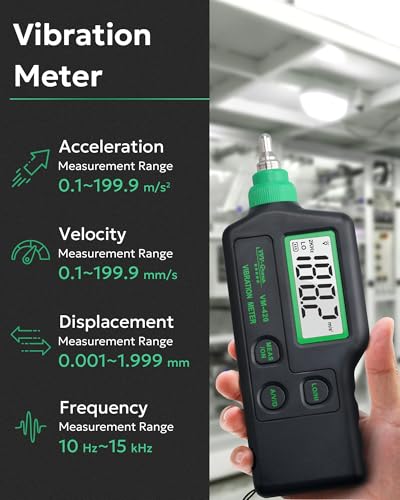 Vibration Meter VM-420 Digital Vibrometer Handheld Vibration Analysis Equipment Acceleration Velocity Displacement Measurement
