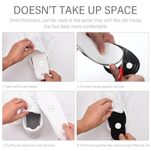 Plantillas para zapatos 6 pares con carbón activado antiódor miniatura 5