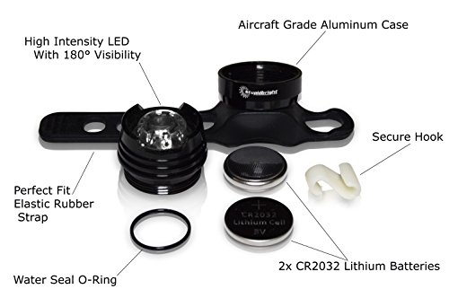 Stupidbright Sbf-1 Strap-On Micro Led Mini Front Bike Light Set Skateboard Longboard Lights (2 Pack: White & White) #TOP4