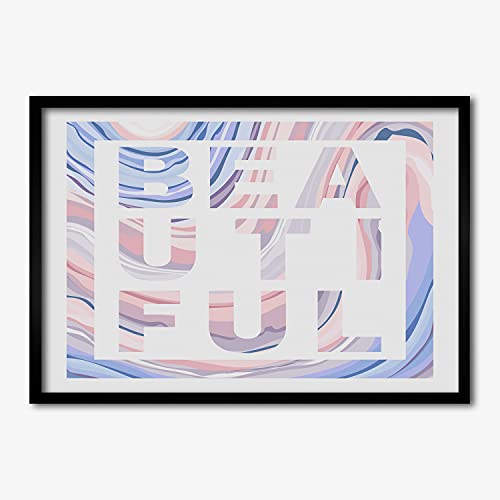 Affiche encadrée 70x50 cm Tulup Amant décoration murale moderne