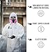 Zimchado Hazmat Suit with Tools Belt and Respirator Mask Hazmat Suits Disposable Full Body Hazmat Suit with Goggles & Nitrile Gloves (4X-Large)