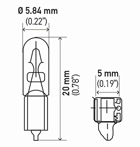 Hella 2721TB Bombilla 12V 1.2W W2X4.6D (2) miniatura 3