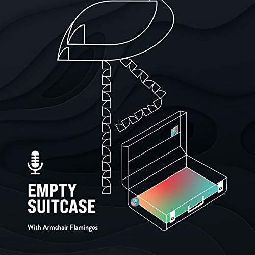 Empty Suitcase with Armchair Flamingos cover art