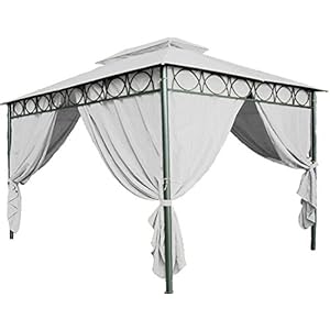 Spetebo Vervangend dak voor paviljoen Cape Town 4×3 in beige – paviljoendak waterdicht – PVC-coating