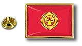 Taille : 2,4 x 1,8cm Akachafactory pins pin Badge pin\'s Metal Pince Papillon Drapeau Kirghizstan kirghize