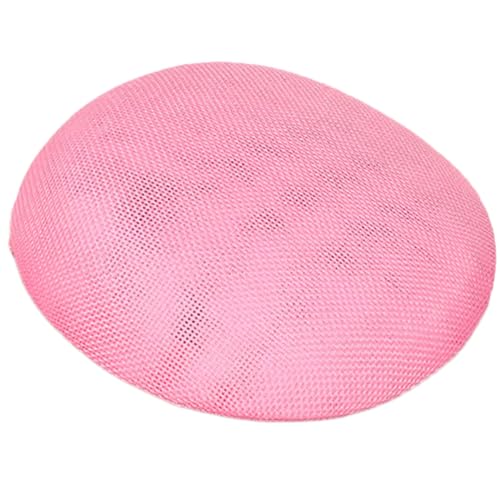 HYROOY 15cm Sinamay Hat Fascinators Hat Base for Women Millinery Accessories Cocktail Teaparty Headpieces Round Hat Base Pink