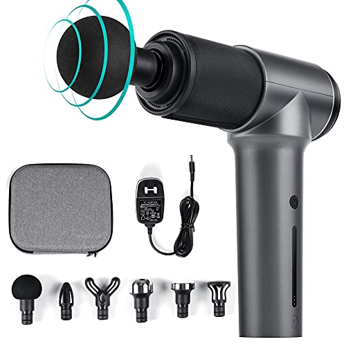 Image of Nekteck Massage Gun, Muscle Percussion Massage Gun for Athletes, Portable Handheld Deep Tissue Massager Gun with 5 Adjustable Speed and 6 Massage Head