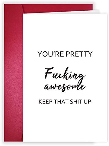 You're Pretty Fucking Awesome, Funny Thank You Card, Encourage Thanks Greeting Card