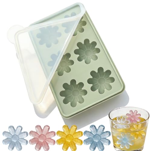 yosolamo Flower Ice Cube Mold Makes 6 Daisy Shaped Ice Cubes Flower Lovers