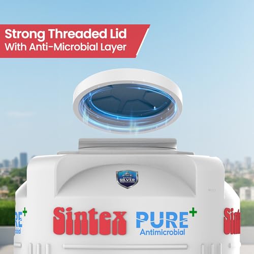 Image of Sintex Water Tanks | Sintex Pure Plus | 15 Years Warranty (White, 500 Liters)