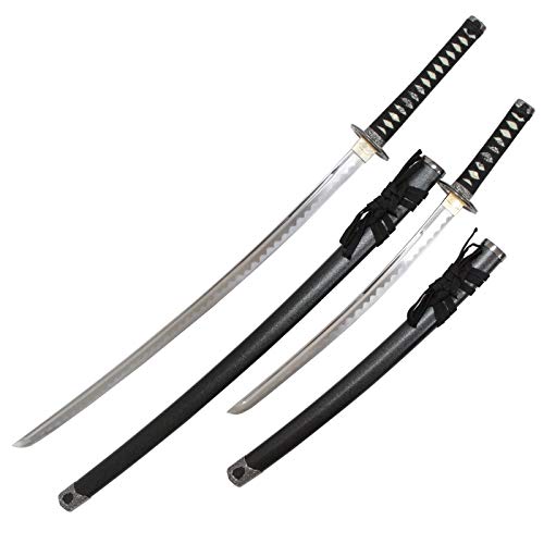 Amazon.co.jp: 模造刀 美術刀 宮本 武蔵 掛け台・刀袋付 大小刀 刃紋