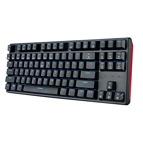 XINKO Gaming Mechanical Keyboard USB Wired Floating Keyboard Quiet Ergonomic Water-Resistant Keyboard Ultra-Slim Rainbow LED Backlit Keyboard for Desktop Computer PC