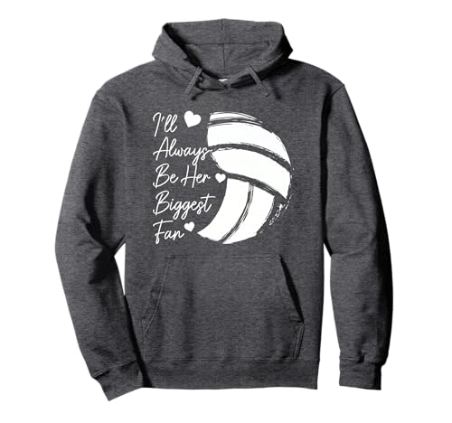 Volleyball Mom Her Biggest Fan Volleyball Daughter Pullover Hoodie