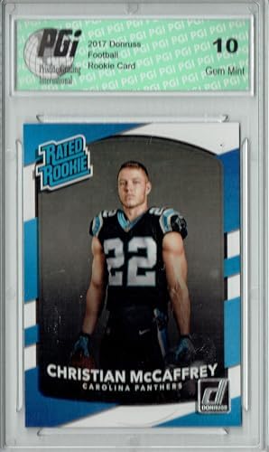 Christian McCaffrey 2017 Donruss #318 Rated Rookie Card PGI 10