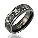 100S JEWELRY Black Tungsten Spinner Rings For Men Women American Flag Air Force Skull Dragon Design Wedding Band Promise Engagement Size 6-16 (Custom Spinner Ring, 9)