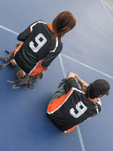Image of ComicSense Unisex Anime Oversized Jersey T Shirts for Men and Women, Karasuno 9 Printed Anime Tshirt