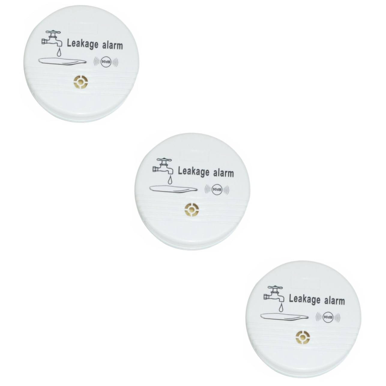 Operitacx 3 Stück Wasserimmersionsmelder Leckage Wasserlecksensor Dein erkennen Feuchtigkeitsmesser Monitor Alarm bei Wasseraustritt Leckalarm Alarmalarm Überlaufalarm Weiß