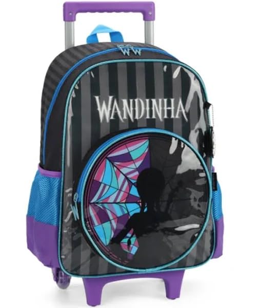 MOCHILA COM RODAS PRETO WANDINHA - LUXCEL - IC39846WD0600UN