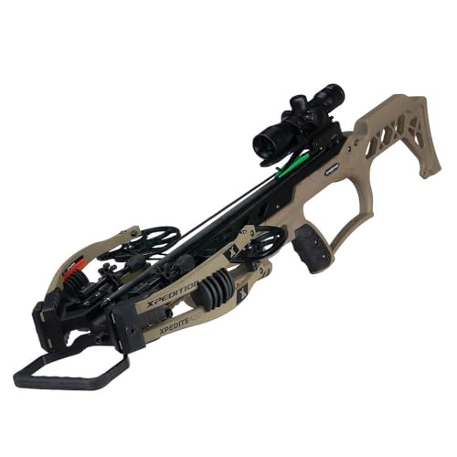 Xpedition Archery Xpedite 420 Crossbow with Rope and Crank Cocking Device, Compound Crossbow Package