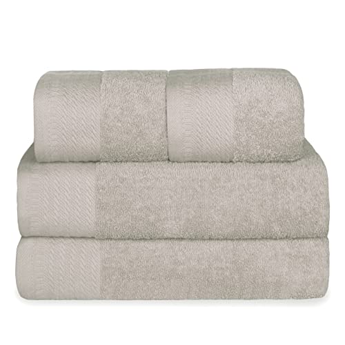 Mercury Textil- Juego 4 Toallas De 500gsm 100 Algodón, 2 De Baño Y 2 De Manos, Suaves, Resistentes Y Absorbentes. Arena Mercury Textil- Juego 4 Toallas De 500gsm 100 Algodón, 2 De Baño Y 2 De Manos, Suaves, Resistentes Y Absorbentes. Arena