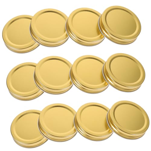 Cabilock 10 Piezas Contenedores Botella De Agua Tapa De Spray De Tarro De Albañil Tarros De Almacenamiento Mini Tarros con Tapas Verde Tazón De Frutas Tapas De Latas Hidro Hojalata Golden