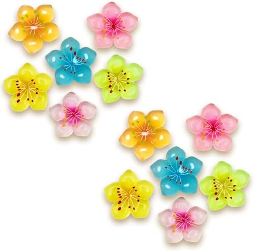 DORICRAFT Cute Flower Shoe Charms, Colorful Floral PVC Accessories for Shoes, Sa