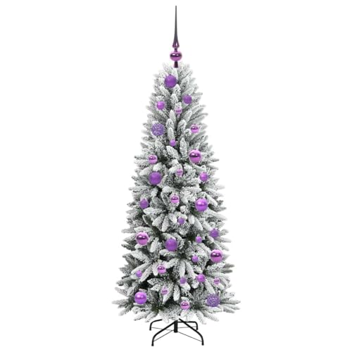 Árbol de Navidad Artificial con Luces LED Cálidas y Base Estable 120cm 4