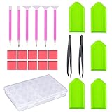 Placas de plástico de 5 piezas: hay placas de plástico de 5 piezas que pueden ser aplicadas por muchas personas al mismo tiempo. Y esta herramienta hace que diferentes colores de diamantes se distingan fácilmente.