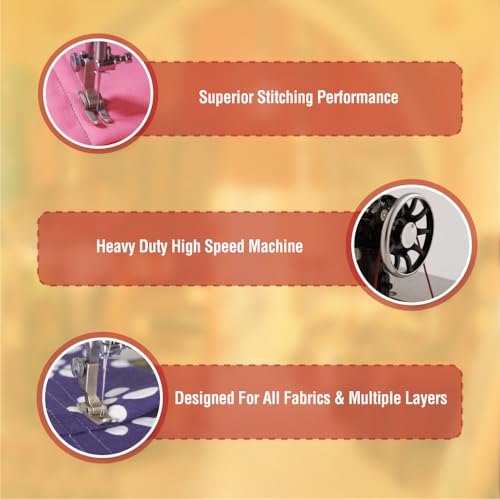Image of USHA Tailor Sewing Machine | Rotary Stitch Master With Hook Head | Maximum Sewing Speed Of 1800 SPM, Black