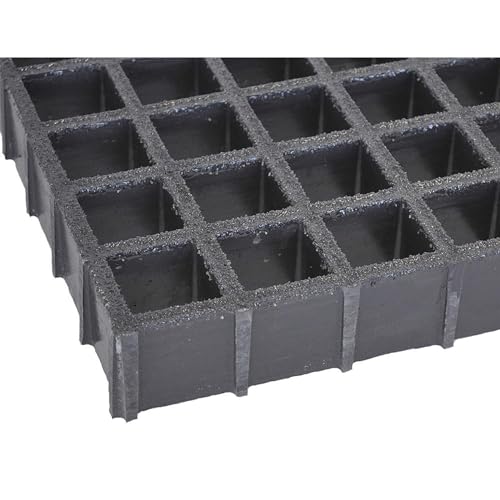 Fibergrate Yellow Molded Grating, Corvex Resin Type, 12 ft. Span, Grit-Top Surface - 879034