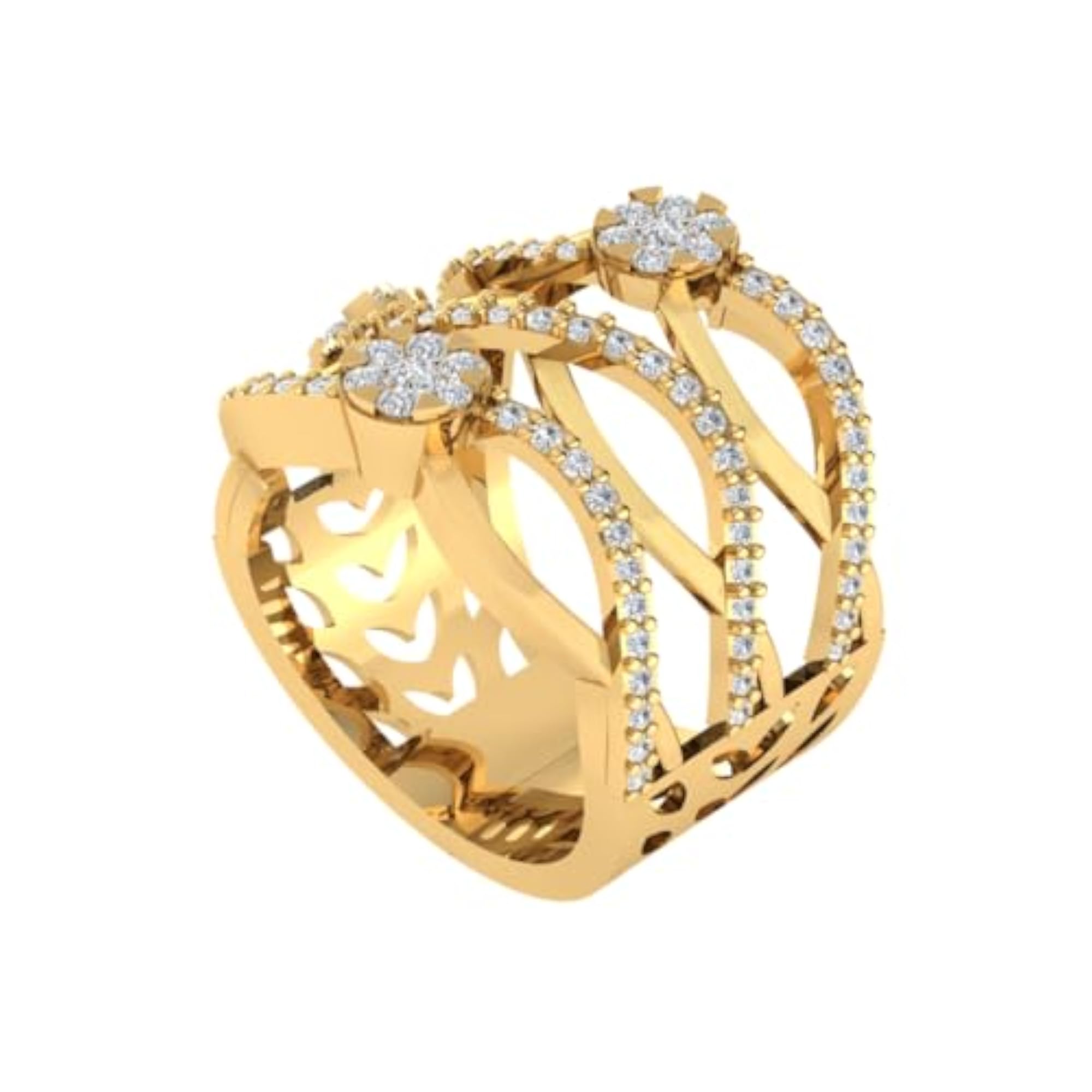 Women's Pure 925 Sterling Silver Designer Modern Fancy Ring