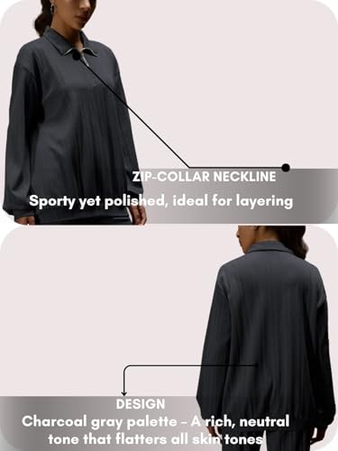 Image of GRECIILOOKS Co-ord Set for Women Stylish | Warm Zip Up T-Shirt & Pant Set | Oversized Loose Fit Summer Cord Set for Women | Summer Casual Travel & Loungewear Outfit
