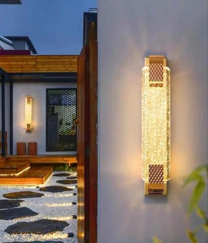 Arandela de Parede 3 em 1 Moderna em Cristal, Acabamento Dourado,...