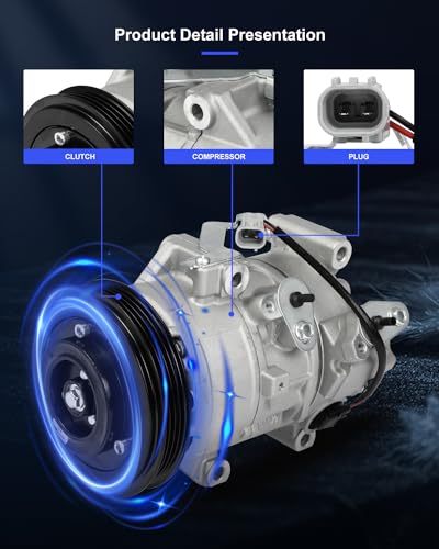 Image of ECCPP AC Compressor Direct Fit for Toyota Yaris L4 1.5L 2006-2012 | Fast Cooling AC Compressor with Clutch