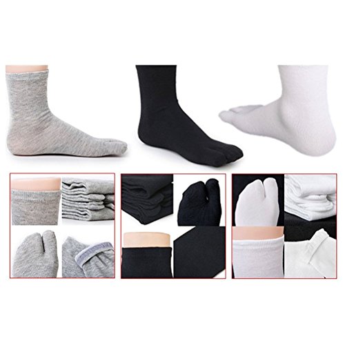 Cotton Socks,Toe Socks,Elastic Cotton Tabi Socks Pack of 3, As Shown, US 5-123